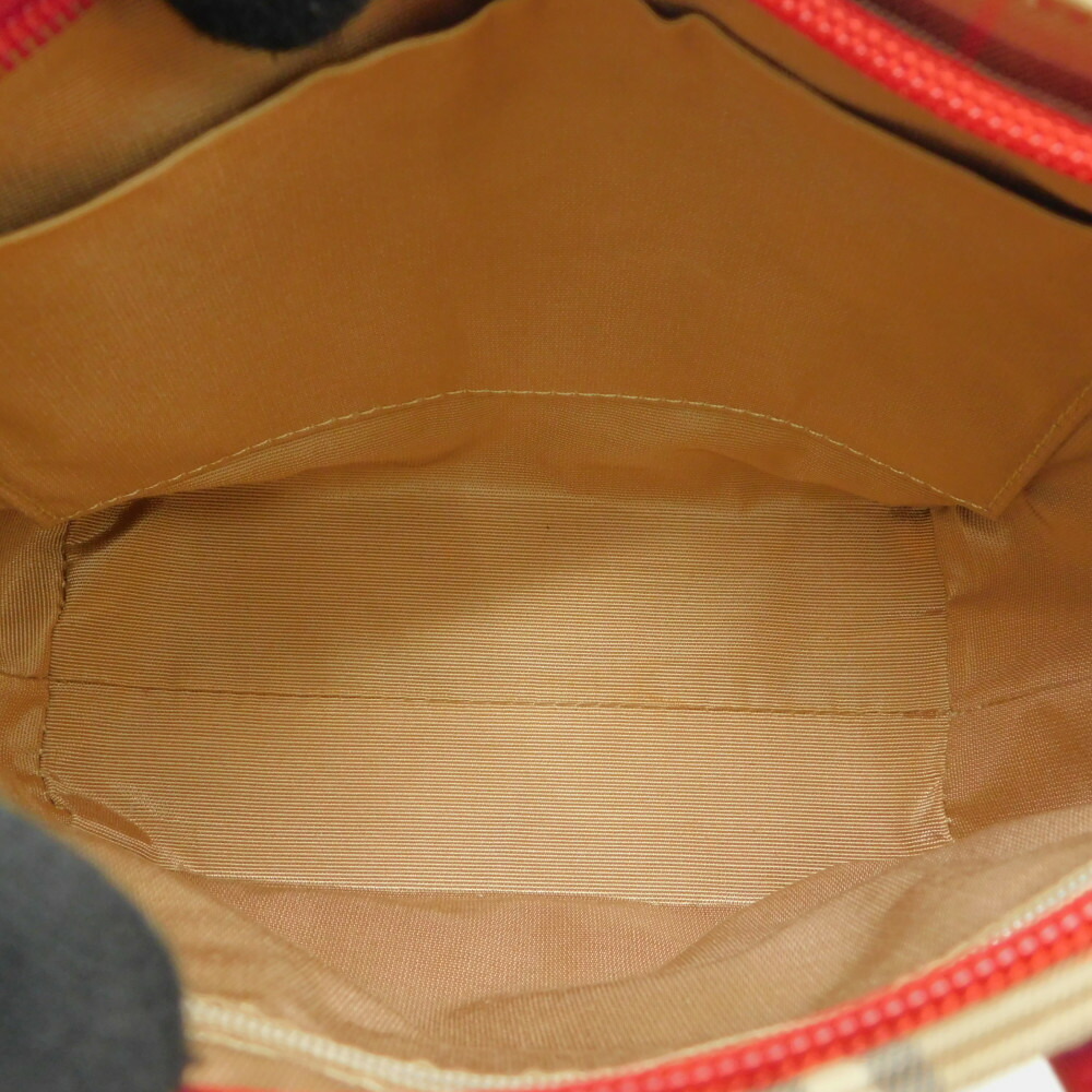 Burberry Tan Check Beige bag Handbag Nova Red elegant - Picture 4 of 7